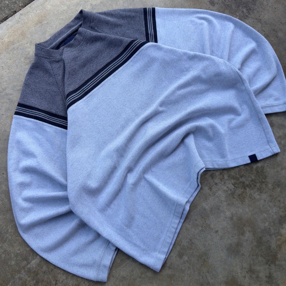 Vintage 90s Extreme Gear Thermal Shirt Surfwear Skatewear Gorpcore Grey XL (d1a)
